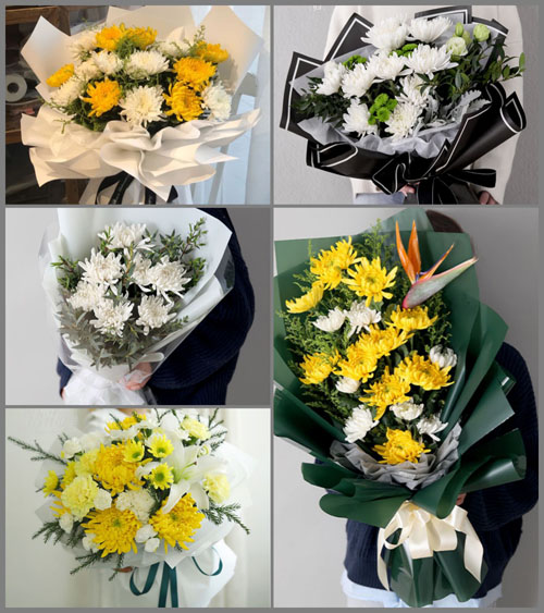 山西大同新荣区花园湾屯乡白事花束代送